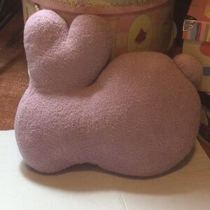 Plush Bunny Pillow - Dusty Pink